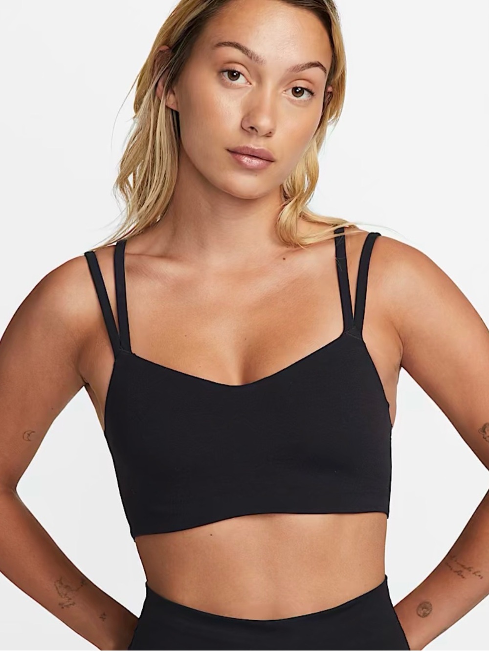 Nike Black Double-Strap Sports Bralette **SET OF FOUR**